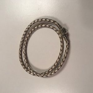 Pandora Leather Double Braided Bracelet
